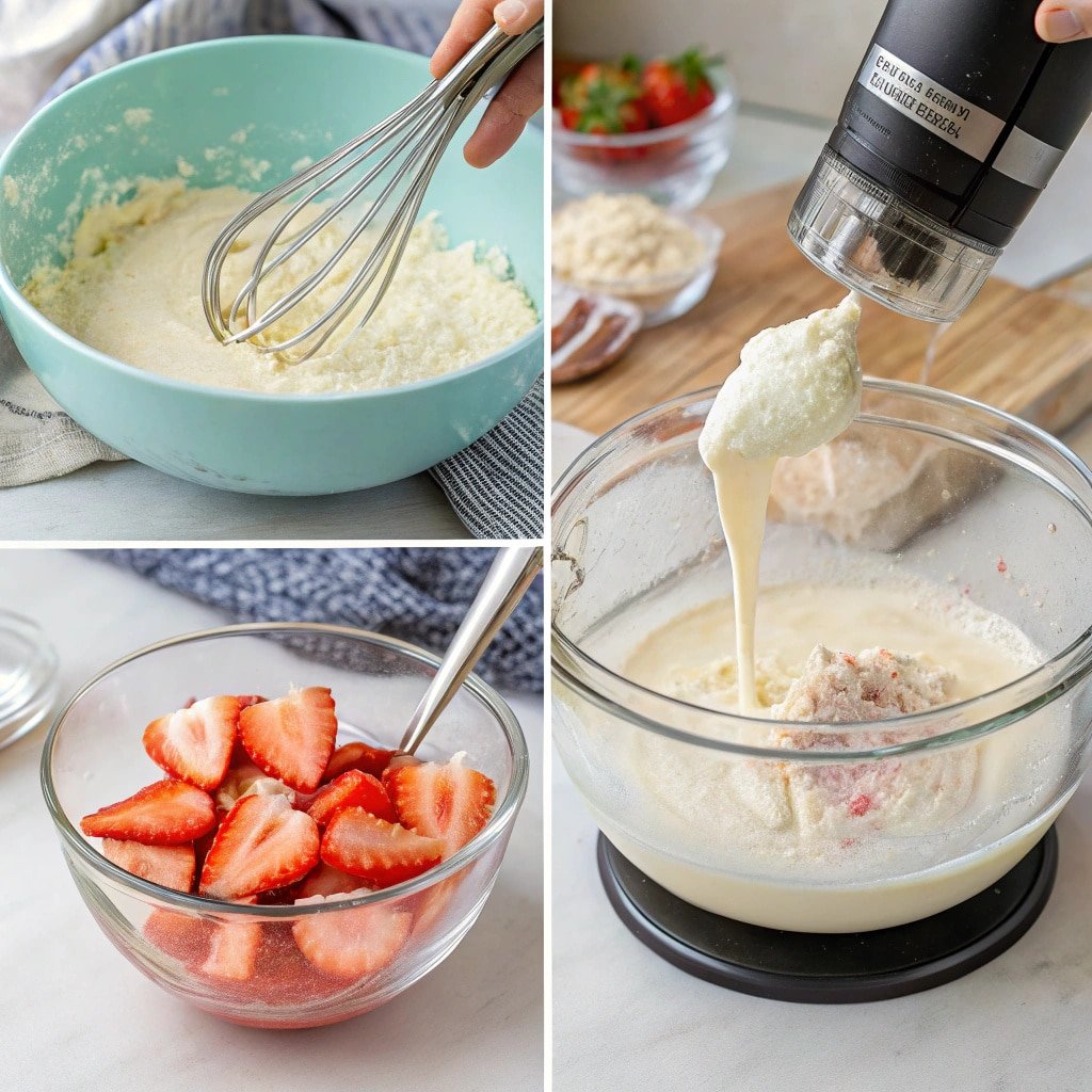 how-to-make-protein-powder-ninja-creami Step-by-step images of Ninja Creami protein ice cream process