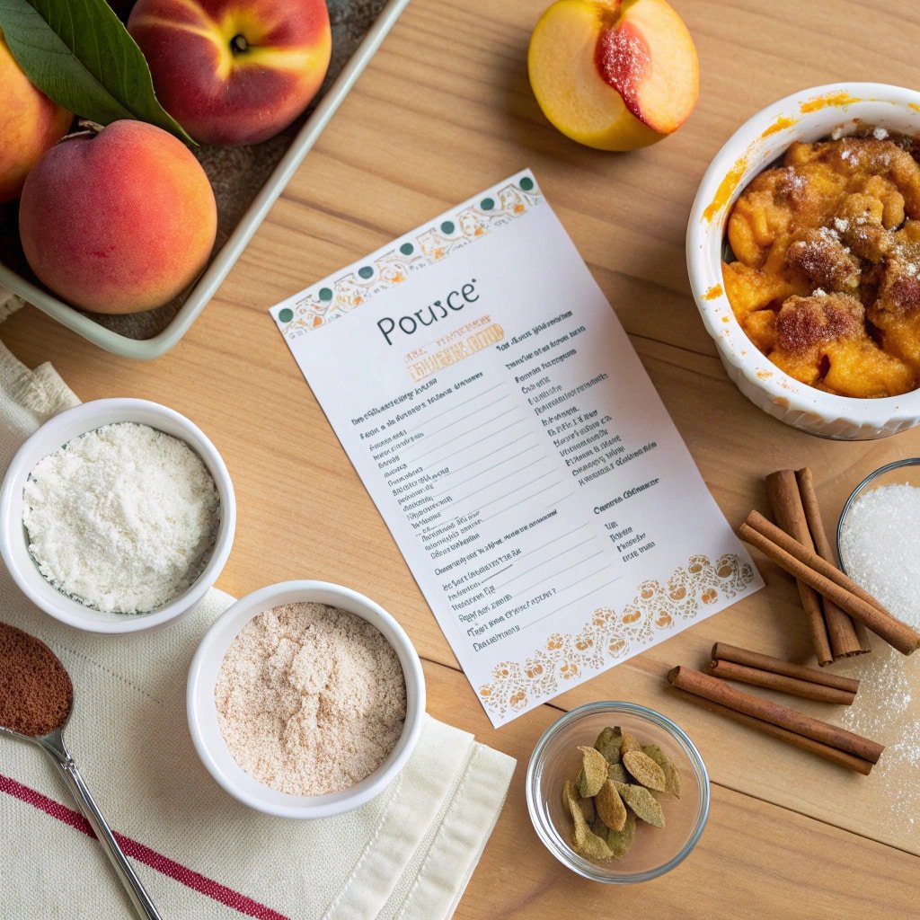 single-serve-peach-cobbler-recipe single serve peach cobbler recipe card layout