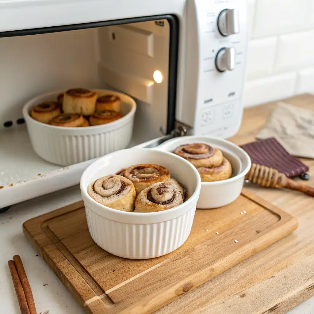 Cinnamon Roll Mug Ready to Microwave Cinnamon roll dough in mug before microwaving